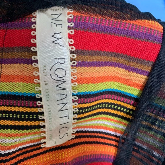 Free People New Romantics Tapestry Shift Dress Beaded Embellished Neck Sz 8 - Picture 7 of 8